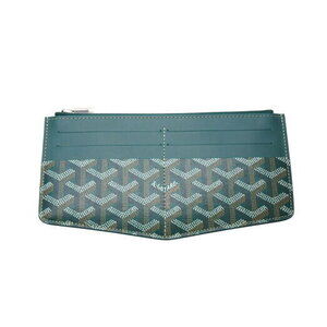 GOYARD Louise Card Wallet leather green herringbone